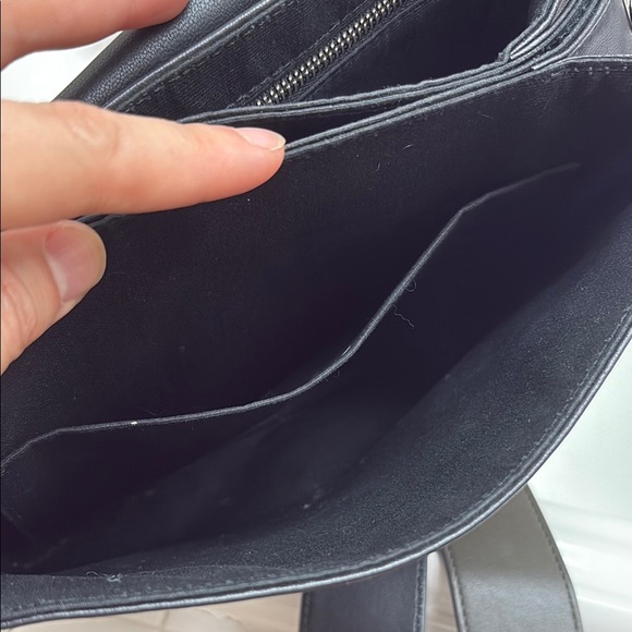 All Saints Black Lamb Leather Crossbody Bag - Picture 7 of 9